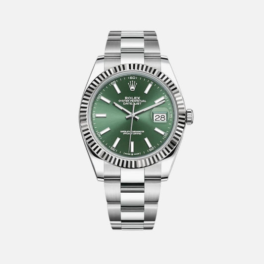 ROLEX DATEJUST 41MM MINT GREEN OYSTER