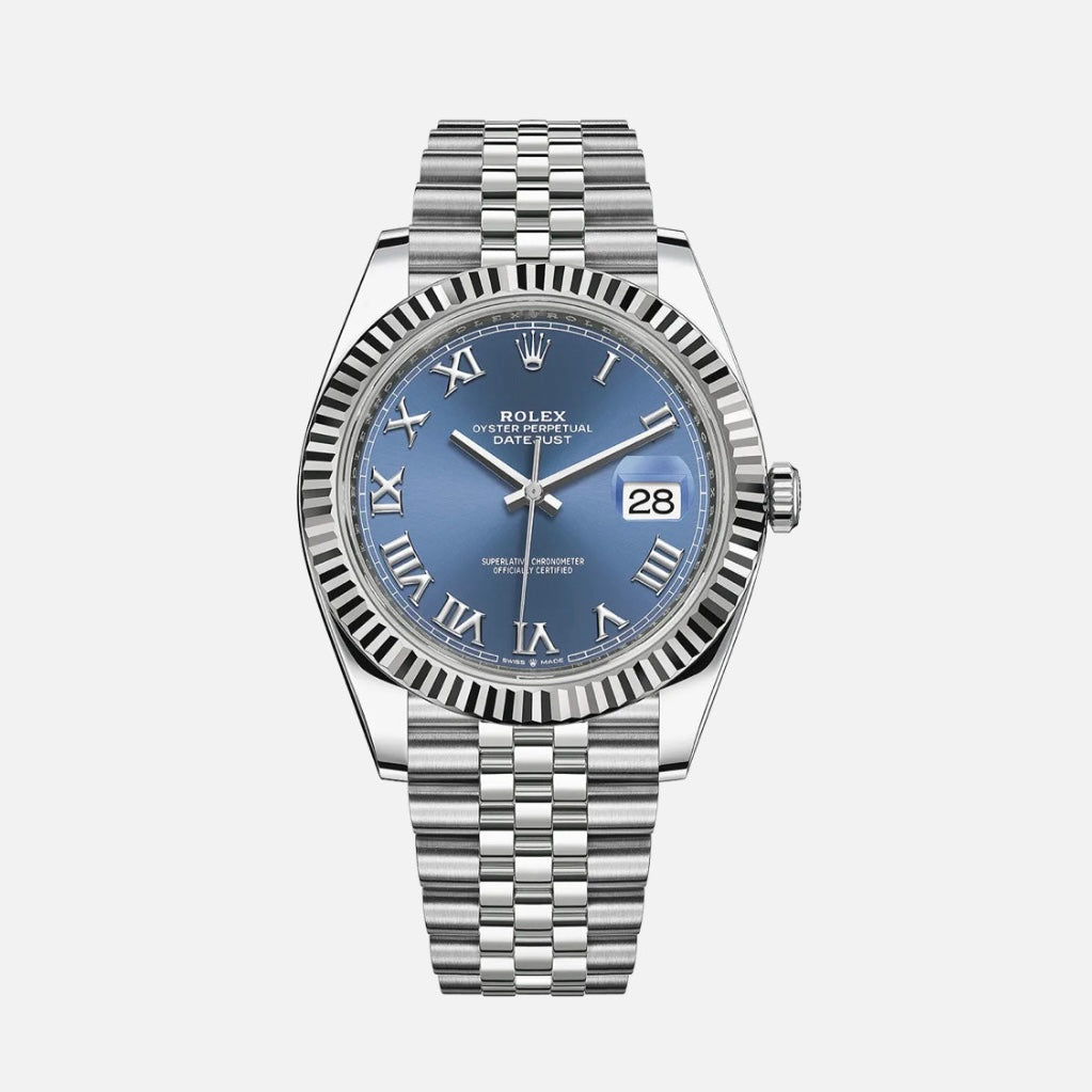 ROLEX DATEJUST 41MM BLUE ROMAN