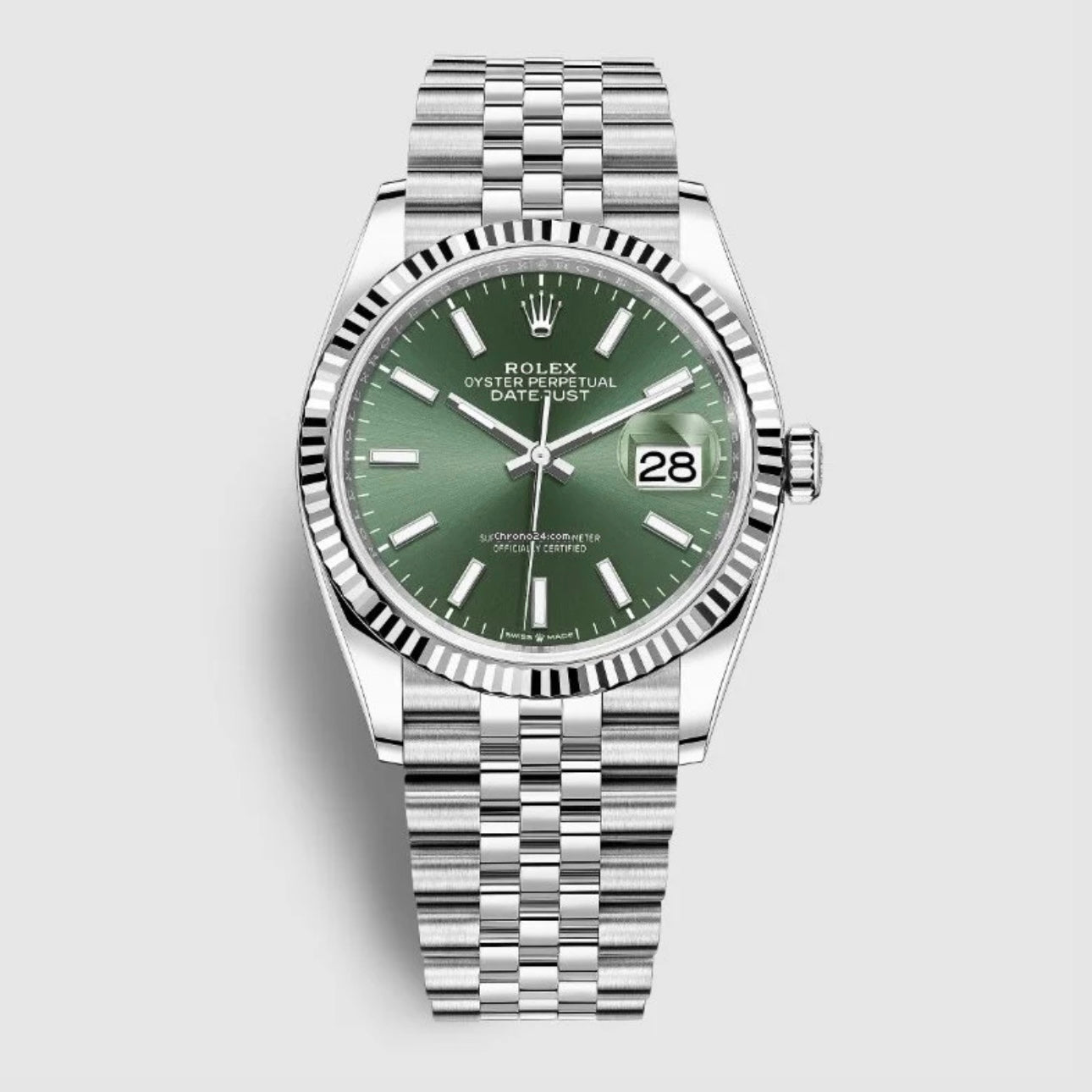 ROLEX DATEJAST 36MM GREEN MINT
