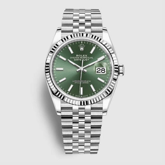 ROLEX DATEJAST 36MM GREEN MINT