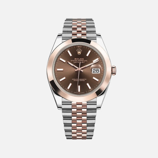 ROLEX DATEJUST 41 CHOCOLATE INDEX