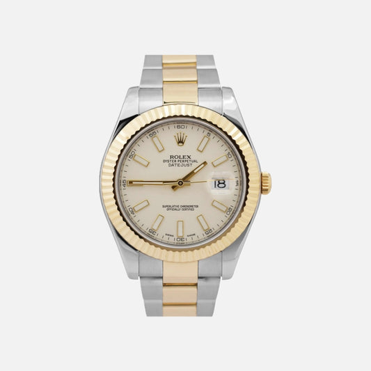ROLEX DATEJUST II 41MM IVORY INDEX