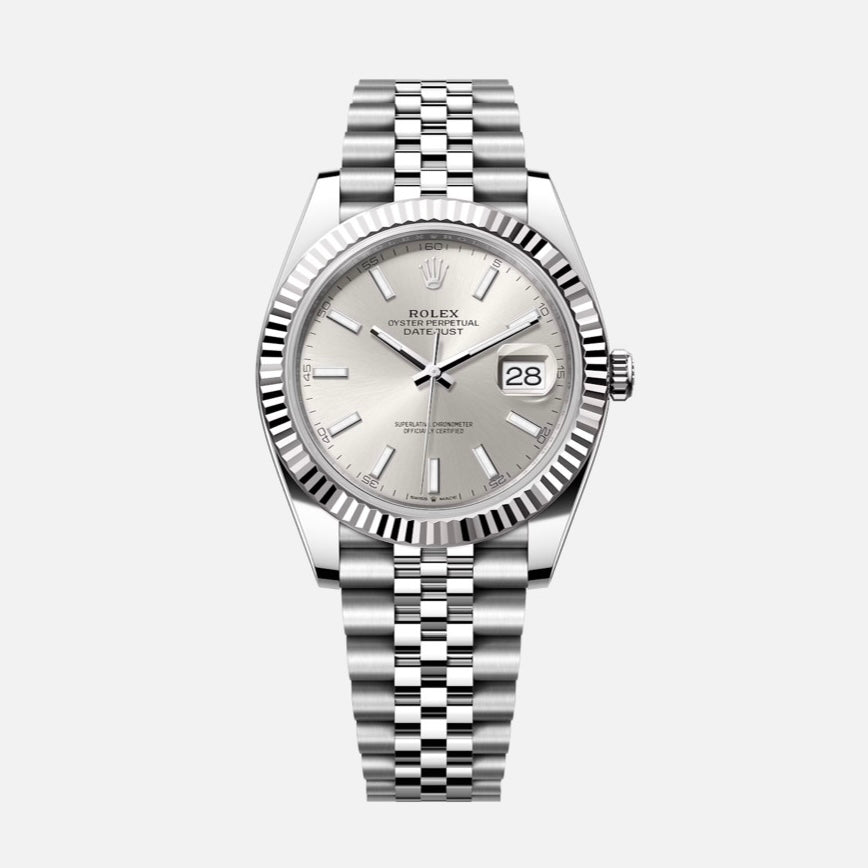 ROLEX DATEJUST 41MM SILVER INDEX