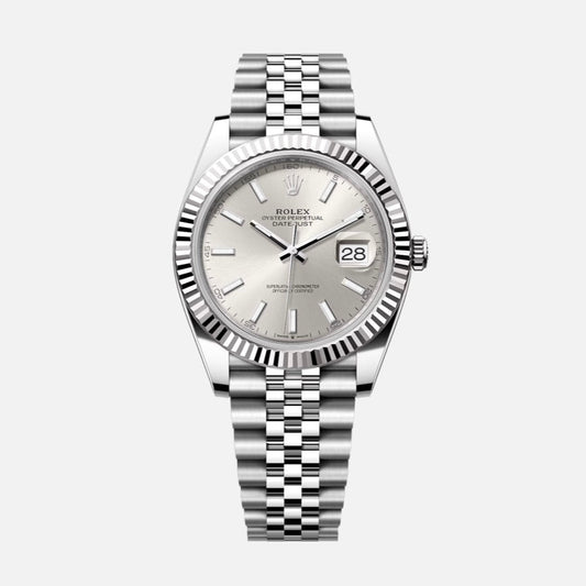 ROLEX DATEJUST 41MM SILVER INDEX