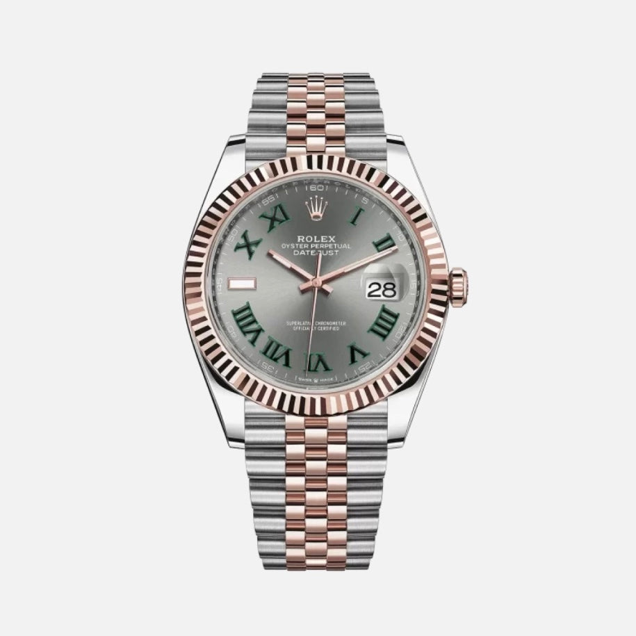 ROLEX DATEJUST 41MM WIMBLEDON ROSE