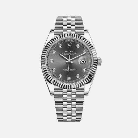 ROLEX DATEJUST 41MM RHODIUM DIAMOND