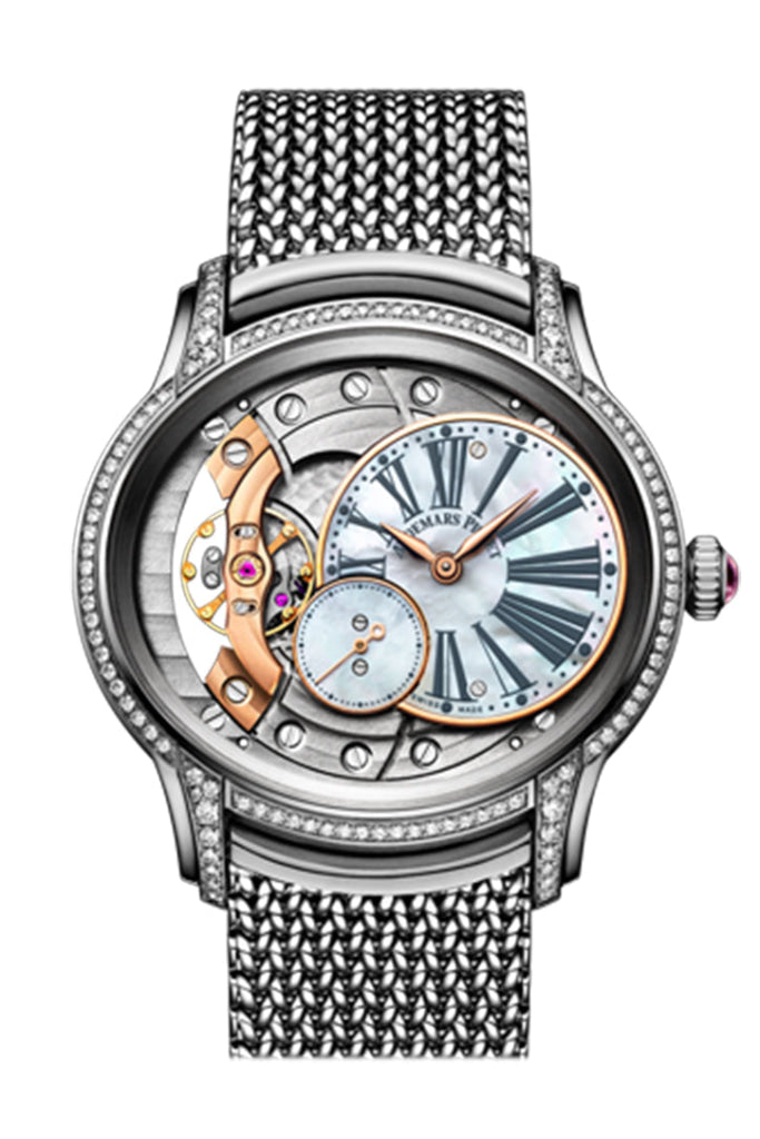 Audemars Piguet 39.5 Millenary Hand Wound Diamond Ladies Watch 77247BC.ZZ.1272BC.01