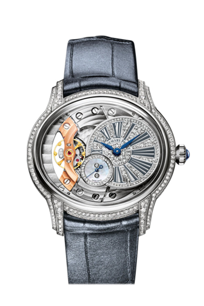 Audemars Piguet Millenary 39.5 Hand-Wound Diamond Paved Roman White Gold 77248BC.ZZ.A111CR.01