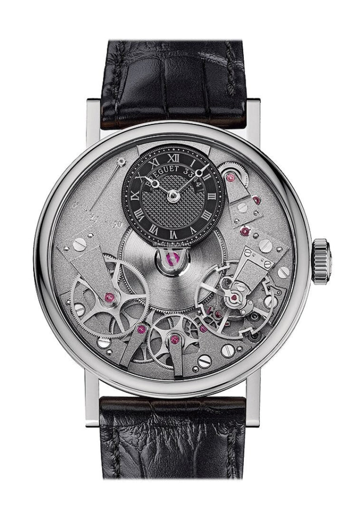 Breguet Tradition Black Skeleton Dial 18kt White Gold Black Leather Men's Watch 7027BBG99V6 7027BB/G9/9V6