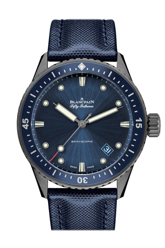Blancpain Fifty Fathoms Bathyscaphe Automatic Blue Dial Men's Watch 5000-0240-O52A     JD
