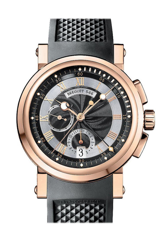 Breguet Marine Black Dial Rubber Men's Watch 5827BRZ25ZU