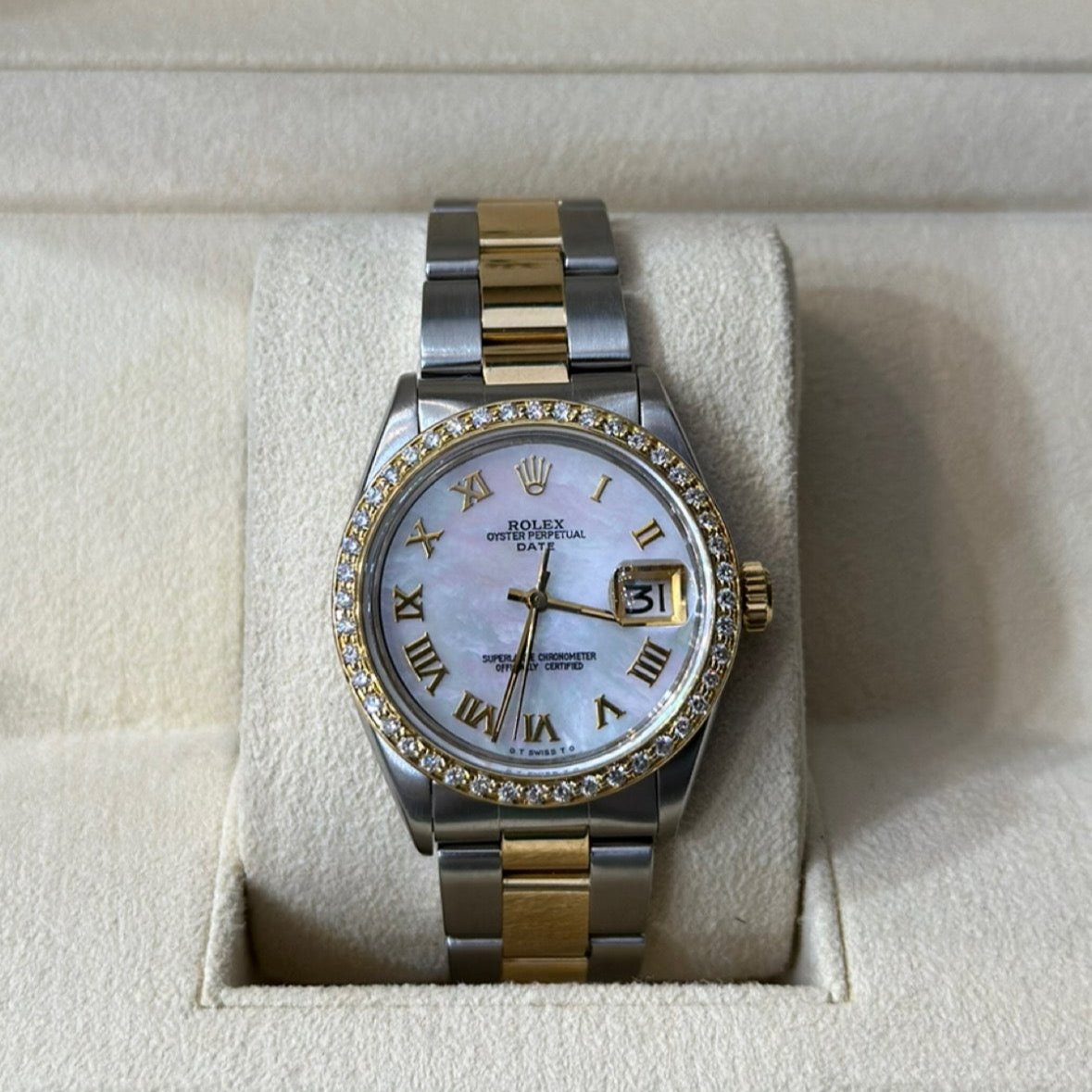 ROLEX DATE 34MM OYSTER TWO TONE