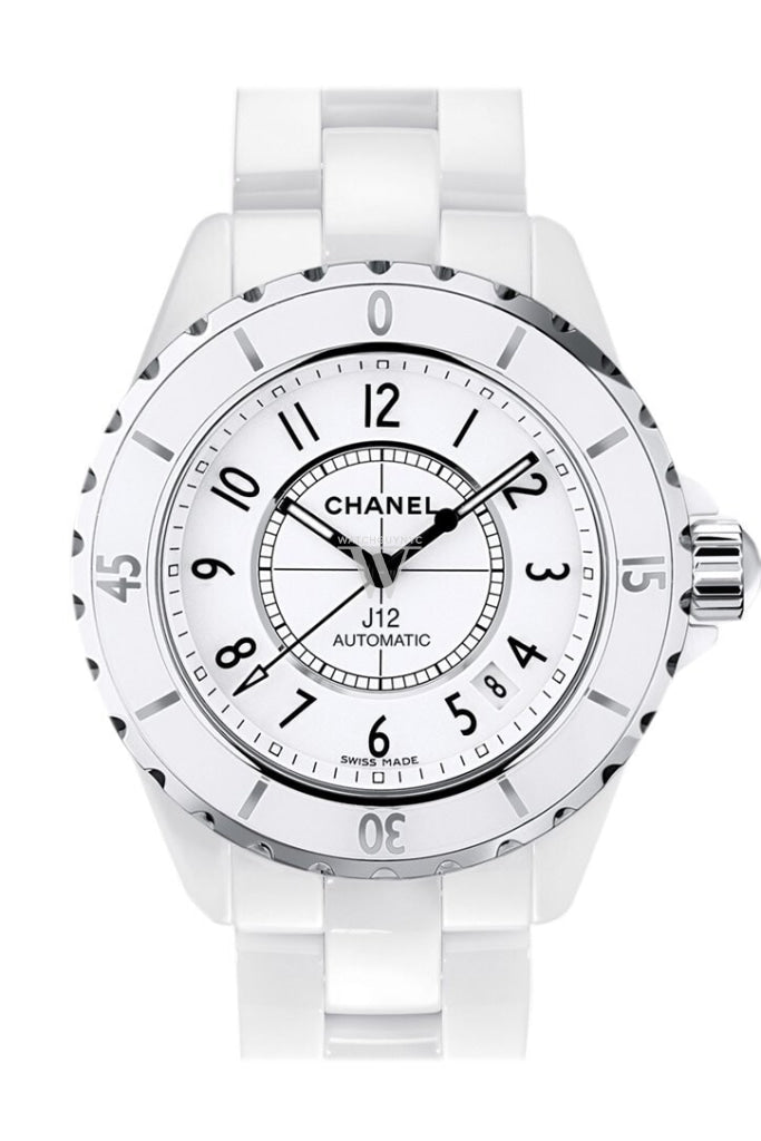 Chanel J12 White Automatic White Dial White Ceramic Watch H0970