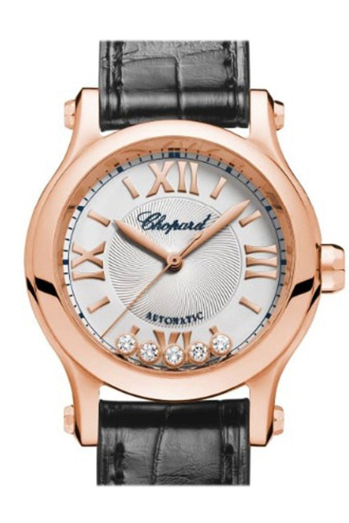 Chopard Happy Sport 30mm 18k Rose Gold and Diamonds Automatic Watch 274893-5001
