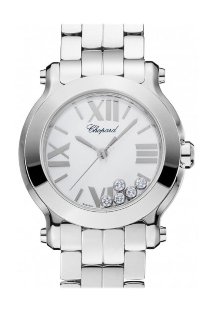 Chopard Happy Sport 30mm 5 Floating Diamonds Inside Dial Ladies Watch 278509-3002