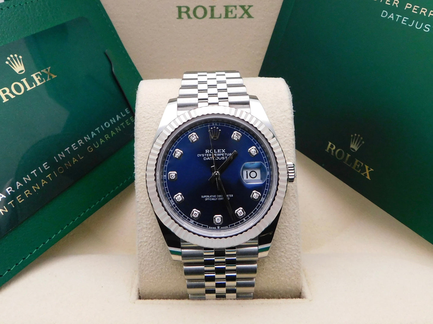 ROLEX DATEJUST 41MM BLUE DIAMOND