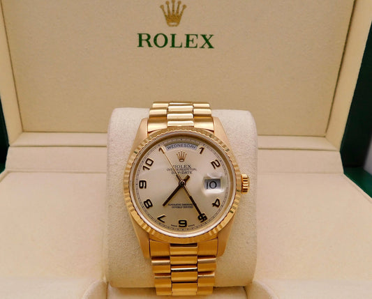 ROLEX DAY-DATE 36MM YELLOW GOLD 18238