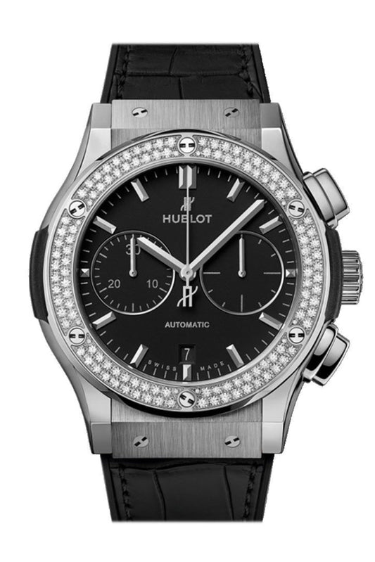 Hublot Classic Fusion Black Dial Chronograph Titanium Automatic Men's Watch 521.NX.1171.LR  JD