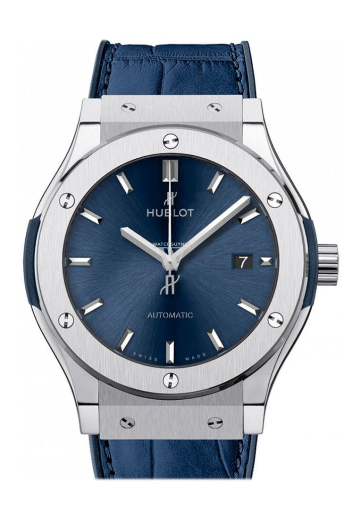 Hublot Classic Fusion Automatic Blue Sunray Dial Titanium 42mm Men's Watch 542.NX.7170.LR