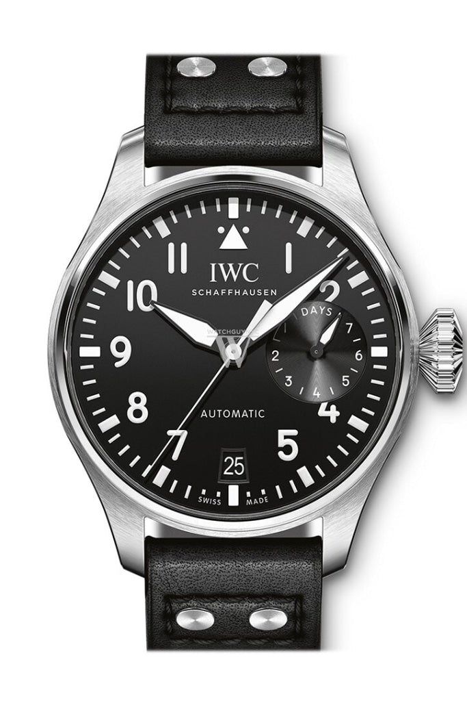 IWC Big Pilot Automatic Black Dial Black Leather Men's Watch IW501001