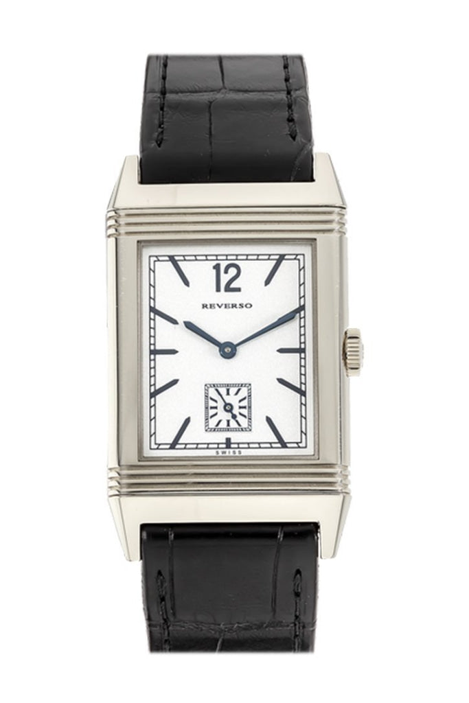 JAEGER JLC Reverso 1931 White Gold Black Croc Silver Dial 2783520