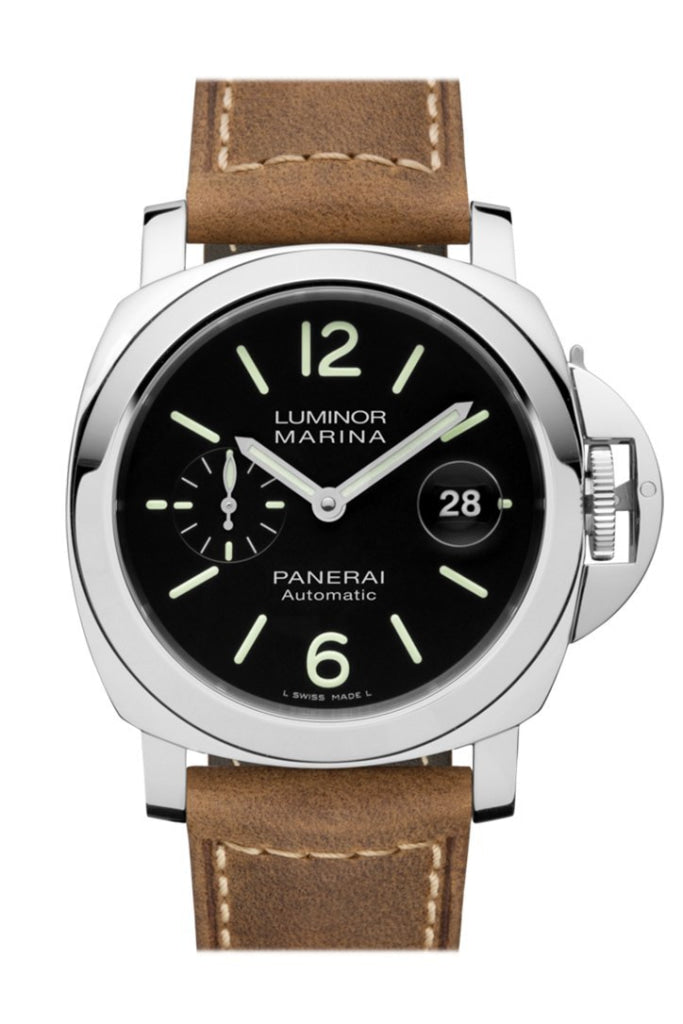 Panerai Panerai Panerai Luminor Marina 3 Day Black Dial Watch PAM01104 New York luxury watch by Global Sky Diamonds, Diamond District NYC, mazalito