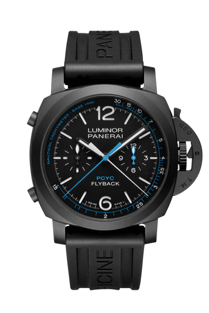 Panerai Panerai Panerai Luminor 1950 PCYC Chronograph Automatic Black Dial Men's Watch luxury watch by Global Sky Diamonds, Diamond District NYC, mazalito