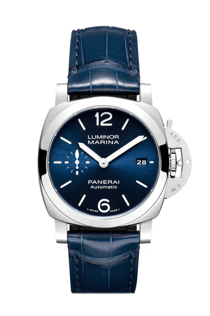 Panerai Panerai Panerai Luminor Due 40mm Blue Dial PAM01270 luxury watch by Global Sky Diamonds, Diamond District NYC, mazalito