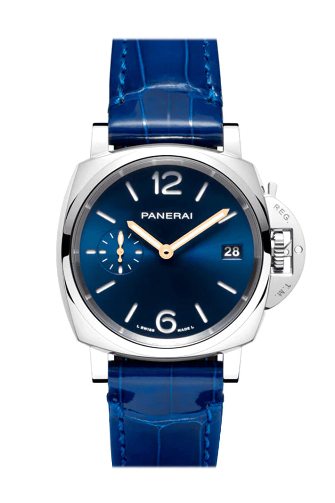 Panerai Panerai Panerai Luminor Due 38mm Blue Dial PAM01273 luxury watch by Global Sky Diamonds, Diamond District NYC, mazalito