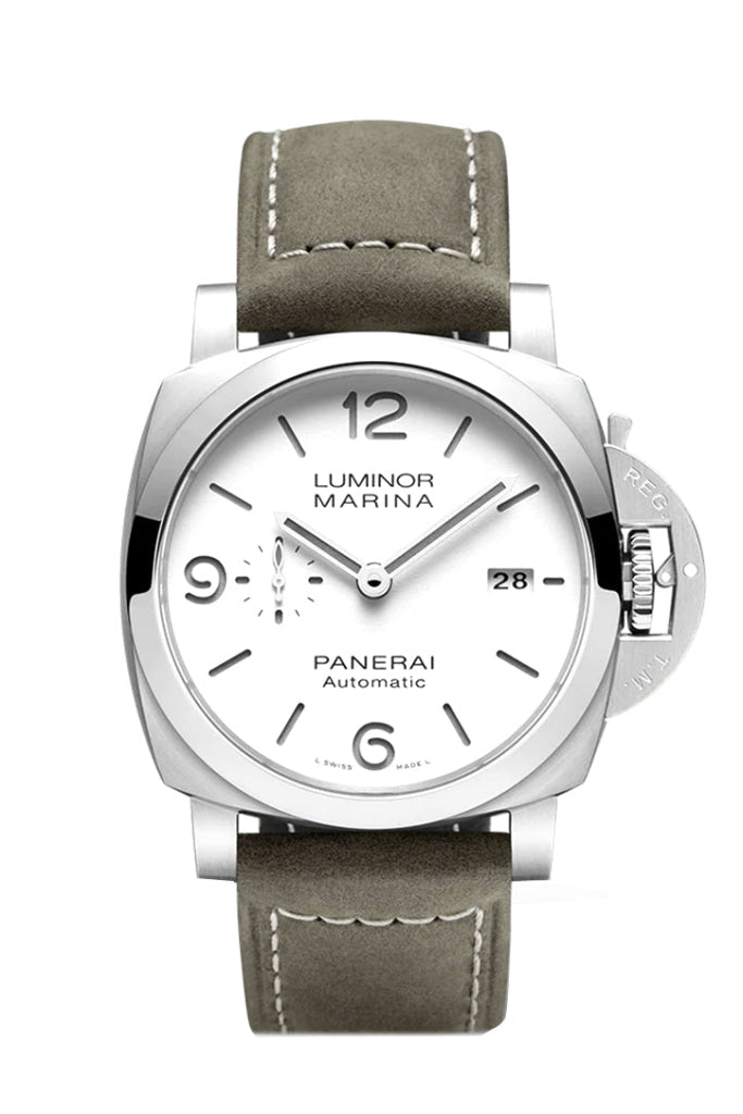 Panerai Panerai Panerai Luminor 3 Day White Dial PAM01314 luxury watch by Global Sky Diamonds, Diamond District NYC, mazalito