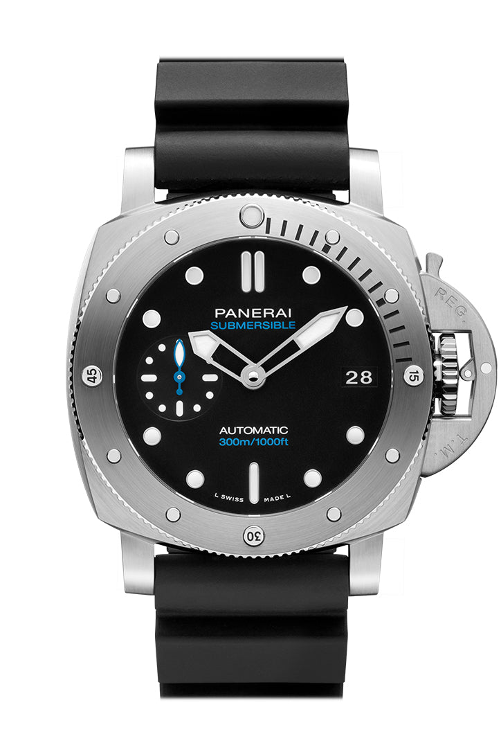 Panerai Panerai Panerai Luminor Submersible 42 Black Dial Watch PAM02973 luxury watch by Global Sky Diamonds, Diamond District NYC, mazalito