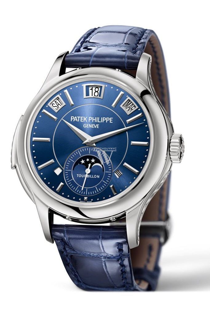 Patek Philippe Grand Complication Tourbill Minute Repeater Perpetual Calendar White Gold Blue Dial Watch 5207G-001 5207G
