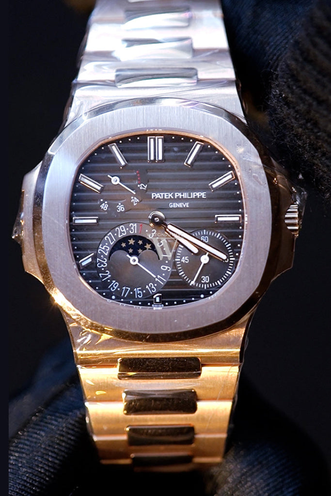2025 Patek Philippe Nautilus Moon Phase Rose Gold Watch 5712/1R-001