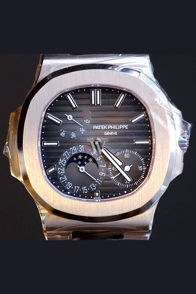 2025 Patek Philippe Nautilus Moon Phase Rose Gold Watch 5712/1R-001
