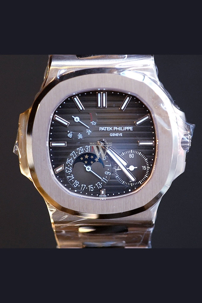 2025 Patek Philippe Nautilus Moon Phase Rose Gold Watch 5712/1R-001