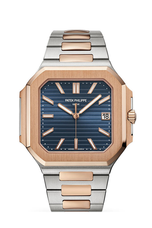 Patek Philippe Cubitus Blue Dial Stainless Steel and Rose Gold Watch 5821/1AR