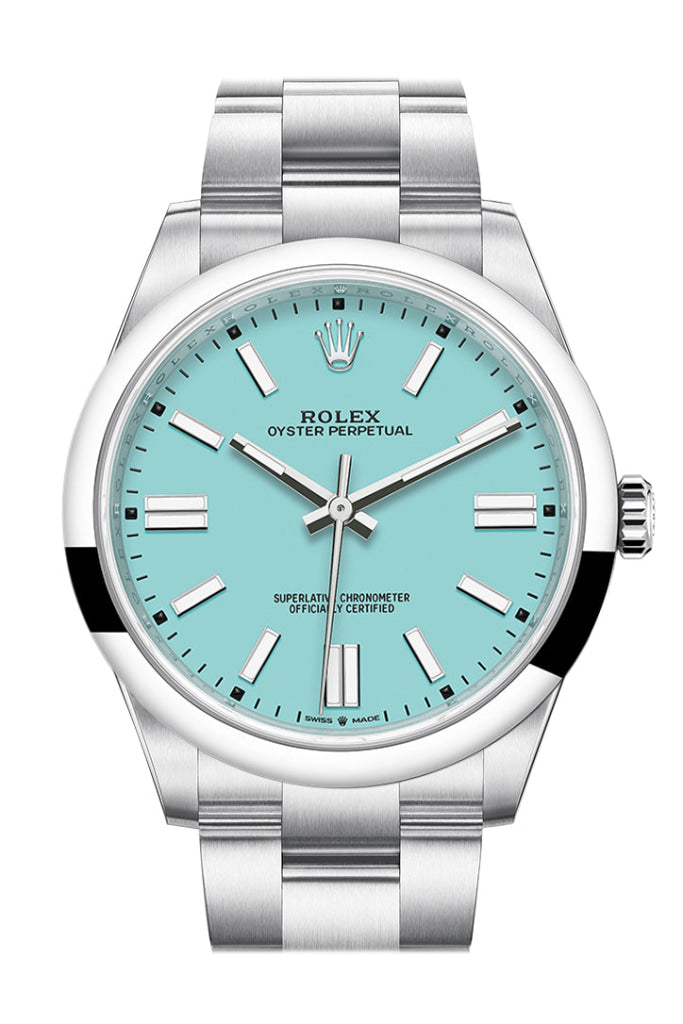 Rolex Oyster Perpetual 41 Turquoise Dial Oyster Bracelet Watch 124300 DC