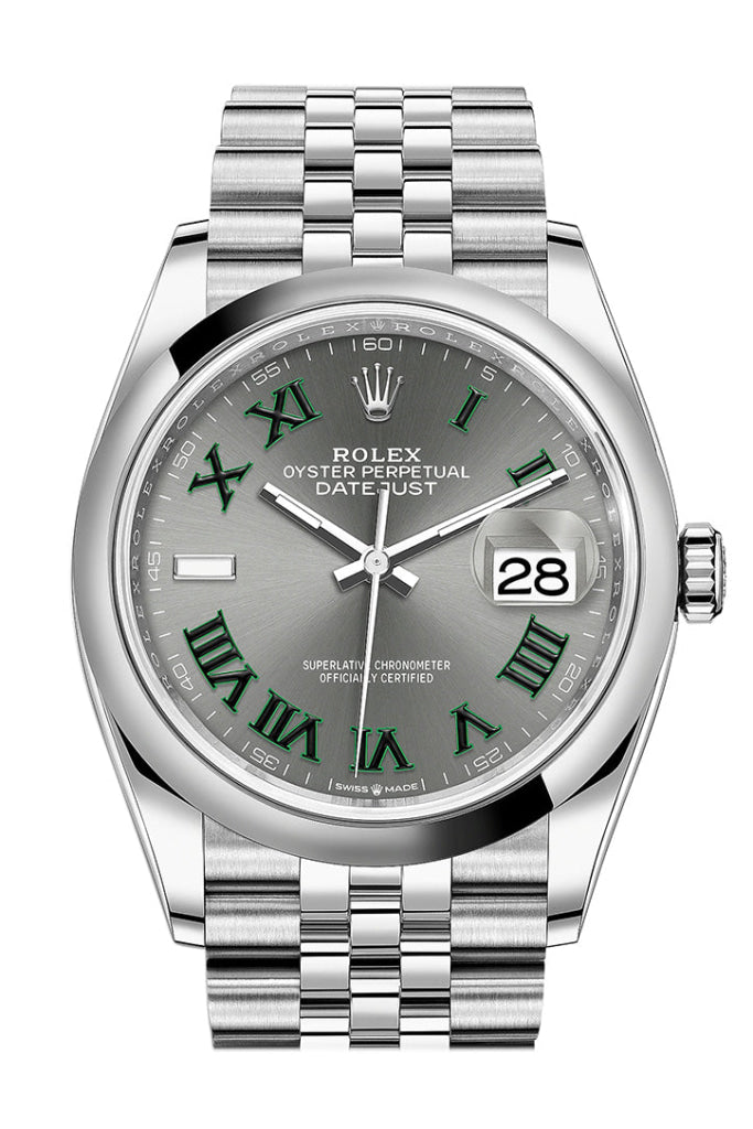 Rolex Datejust 36 Slate Wimbledon Dial Automatic Jubilee Watch 126200
