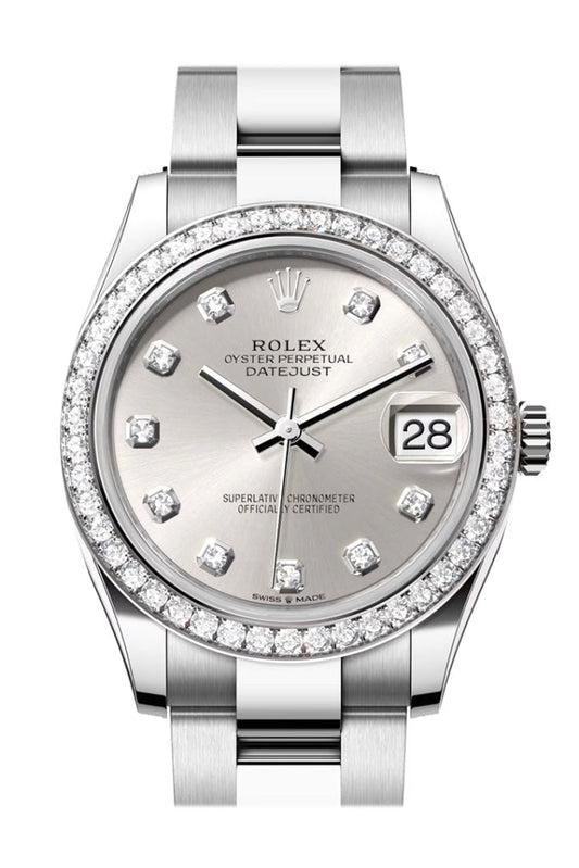 Rolex Datejust 31 Silver Diamond Dial Ladies Watch 278384RBR 278384RBR-0033