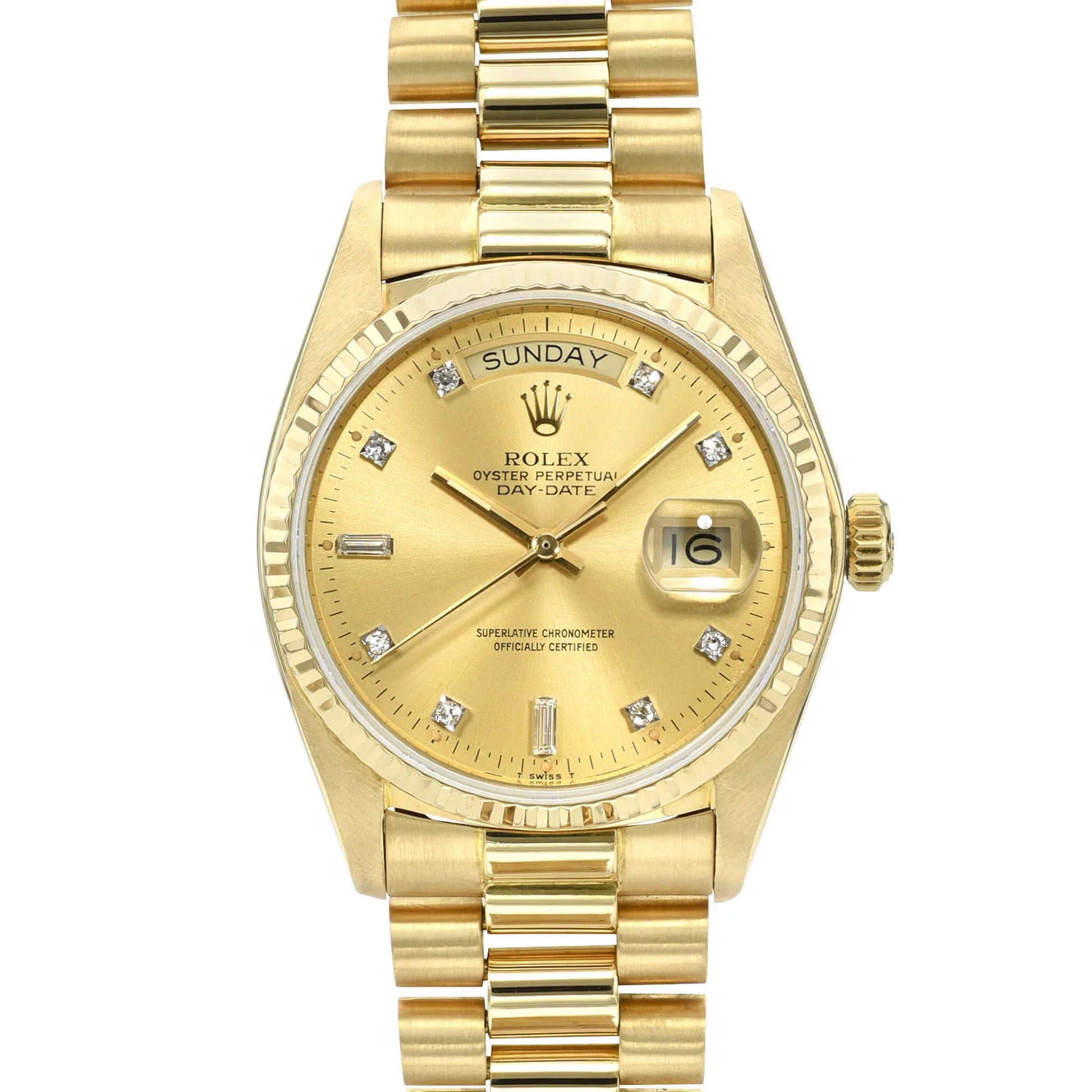 ROLEX DAY-DATE 36MM YELLOW GOLD 18238