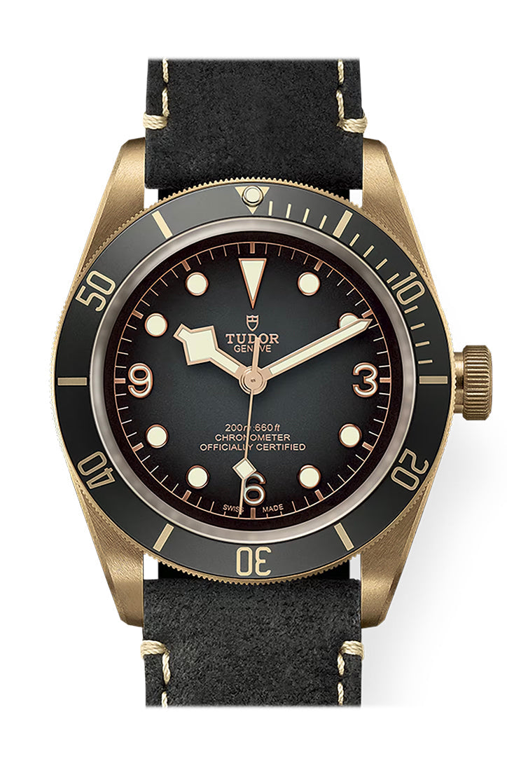 Tudor Black Bay Bronze 43 Grey Dial Black Leather M79250BA-0001