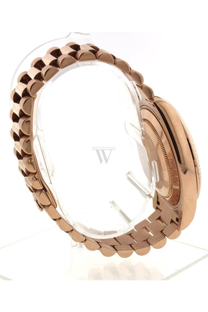 Rolex Day-Date II 41mm Matte Black Arabic Dial Rose Gold President Men’s Watch 218235