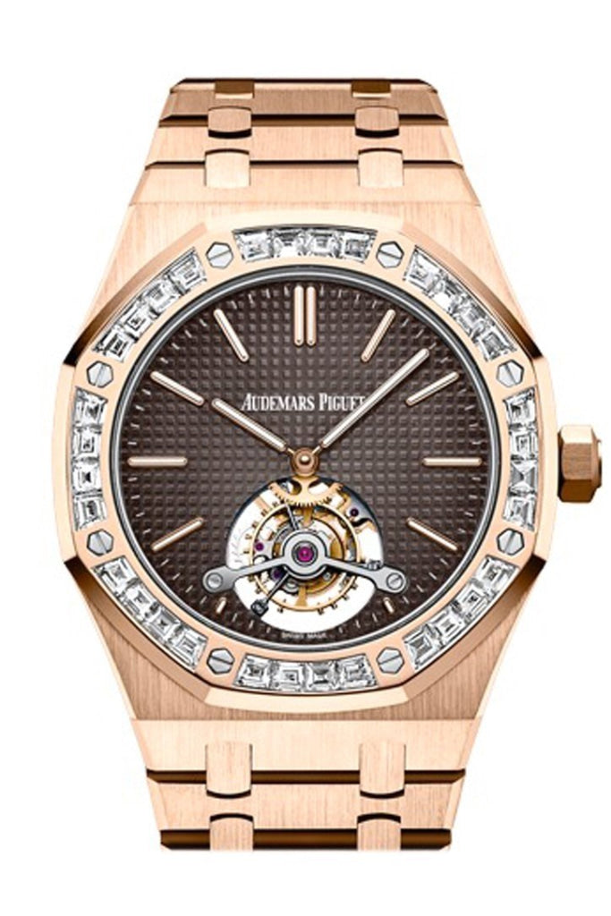 Audemars Piguet Royal Oak 41mm Brown Dial pink Dial 18K Pink Gold Men's Watch 26516OR.ZZ.1220OR.01 DCM