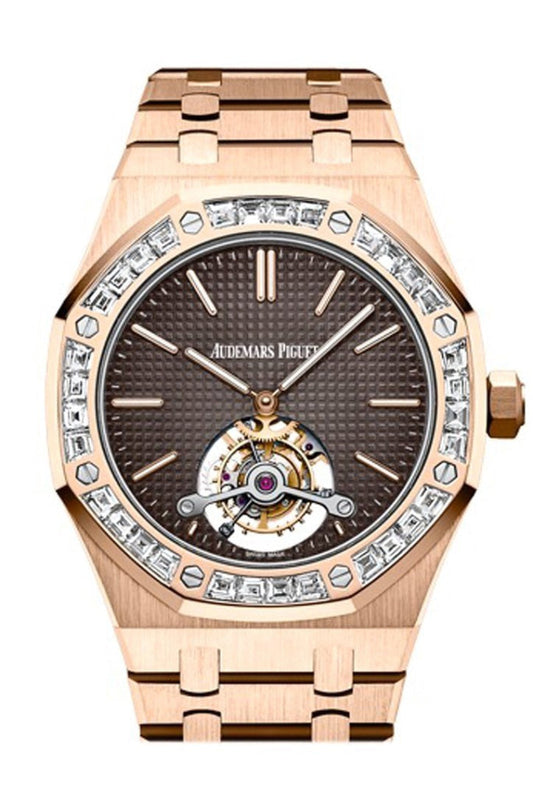 Audemars Piguet Royal Oak 41mm Brown Dial pink Dial 18K Pink Gold Men's Watch 26516OR.ZZ.1220OR.01 DCM