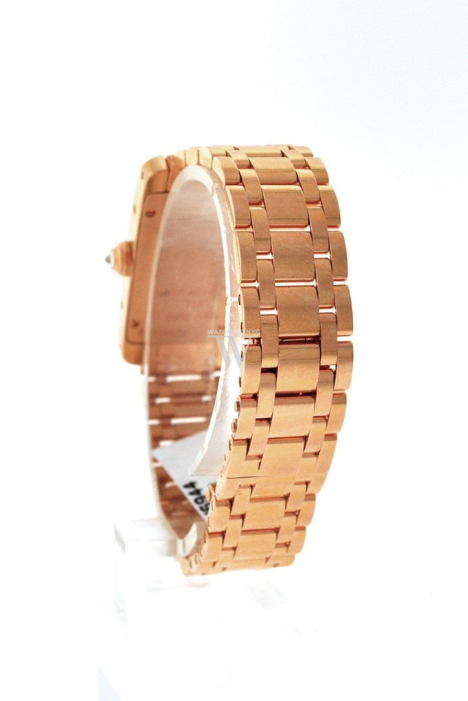 Cartier Tank Americaine Small 18K Pink Gold Case set with Diamonds Silver Dial Ladies Watches WB7079M5 Pre-Owend
