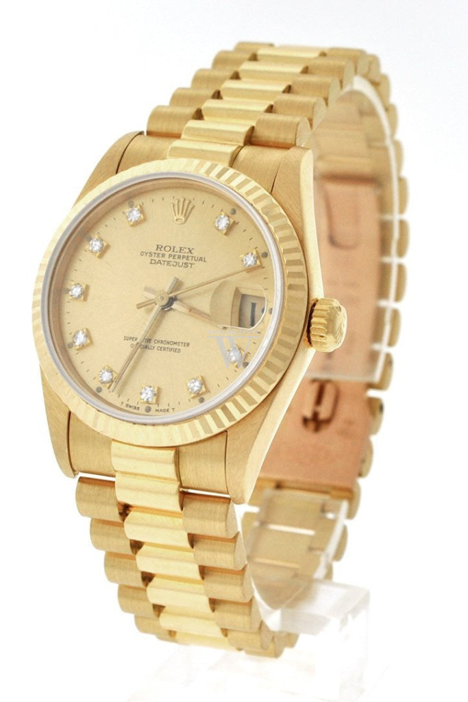 Rolex Lady-Datejust 31 Champagne Dial 18K Yellow Gold President Ladies Watch 178278 Pre-owned