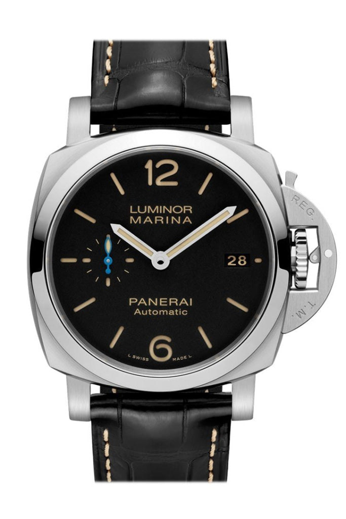 Panerai Panerai Panerai Luminor Marina 1950 Acciaio Black Dial Men's Watch Pam01392 luxury watch by Global Sky Diamonds, Diamond District NYC, mazalito