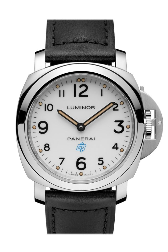 Panerai Panerai Panerai Luminor Base Logo Acciaio 44mm White Dial Men's Watch Pam00630 luxury watch by Global Sky Diamonds, Diamond District NYC, mazalito