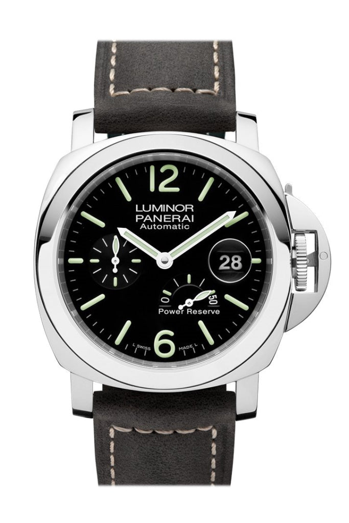 Panerai Panerai Panerai Luminor Power Reserve Automatic Acciaio 44mm Black Dial Men's luxury watch by Global Sky Diamonds, Diamond District NYC, mazalito