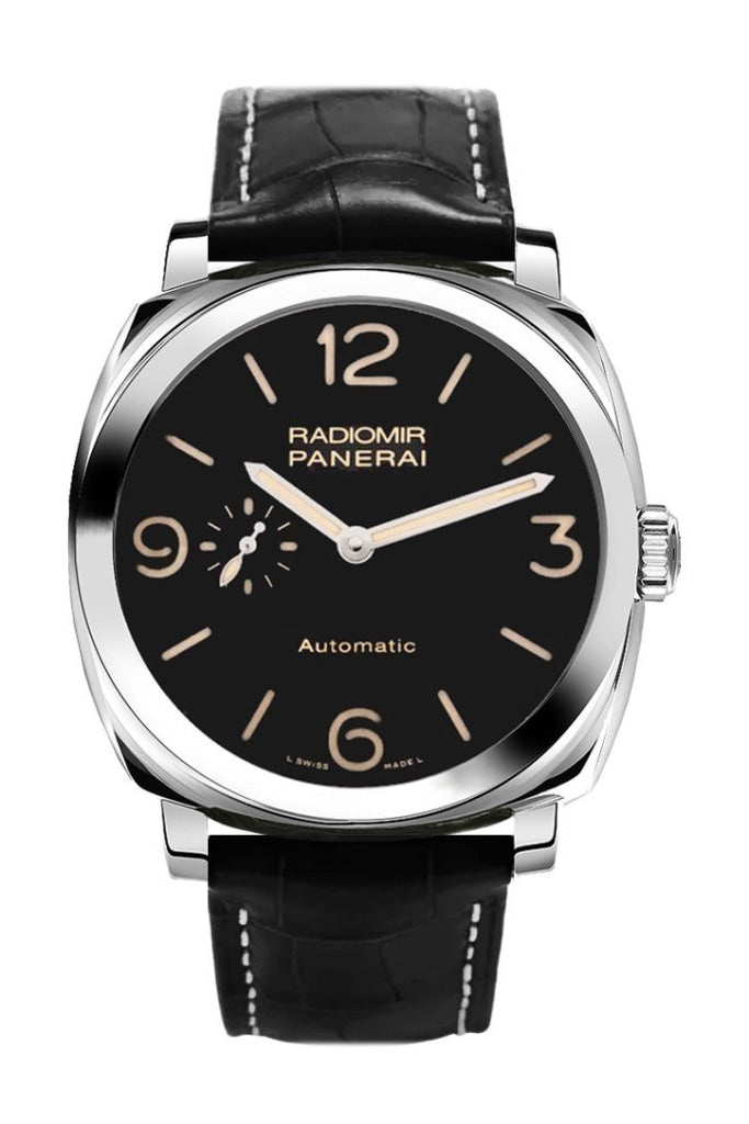 Panerai Panerai Panerai Radiomir 1940 Automatic Black Dial Black Leather 45mm Men's Wa luxury watch by Global Sky Diamonds, Diamond District NYC, mazalito